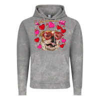 Valentine's Day  Brown English Bulldog Vintage Hoodie | Teevron