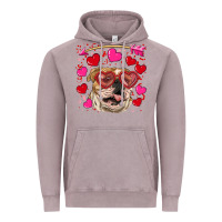 Vintage Zinc valentine's day  brown english bulldog Vintage Hoodie - RanaPortraitStore