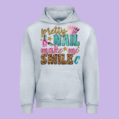 Pretty Nail Make Me Smile Bbs Urban Hoodie Designed By Bundleandbundleshop