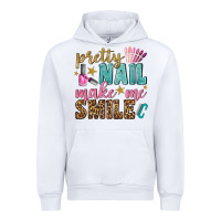 White pretty nail make me smile bbs Urban Hoodie - BundleAndBundleShop