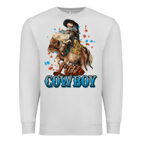 Dove Grey Little Cowboy Midilli Horse kid boy Premium Sweatshirt - HowdyJamesFarm