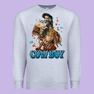 Little Cowboy Midilli Horse Kid Boy Premium Sweatshirt Designed By Howdyjamesfarm