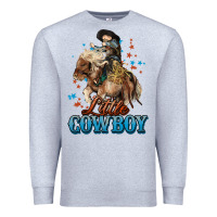 Heather Grey Little Cowboy Midilli Horse kid boy Premium Sweatshirt - HowdyJamesFarm
