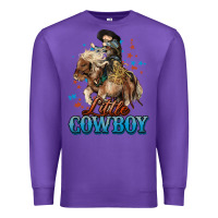 Purple Little Cowboy Midilli Horse kid boy Premium Sweatshirt - HowdyJamesFarm