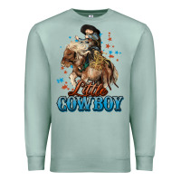 Seafoam Little Cowboy Midilli Horse kid boy Premium Sweatshirt - HowdyJamesFarm