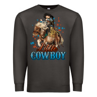 Smoke Little Cowboy Midilli Horse kid boy Premium Sweatshirt - HowdyJamesFarm