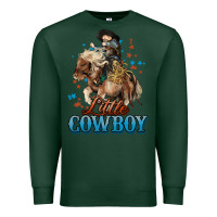 Sports Green Little Cowboy Midilli Horse kid boy Premium Sweatshirt - HowdyJamesFarm