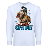 White Little Cowboy Midilli Horse kid boy Premium Sweatshirt - HowdyJamesFarm