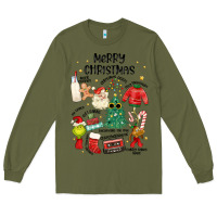 Army Green merry christmas Long Sleeve Tee - MaliasSmallBusiness