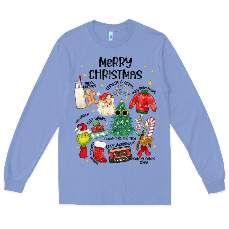 Merry Christmas Long Sleeve Tee by MaliasSmallBusiness | Teevron