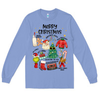 Colony Blue merry christmas Long Sleeve Tee - MaliasSmallBusiness