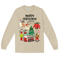 Mushroom merry christmas Long Sleeve Tee - MaliasSmallBusiness