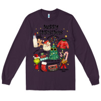 Plum merry christmas Long Sleeve Tee - MaliasSmallBusiness