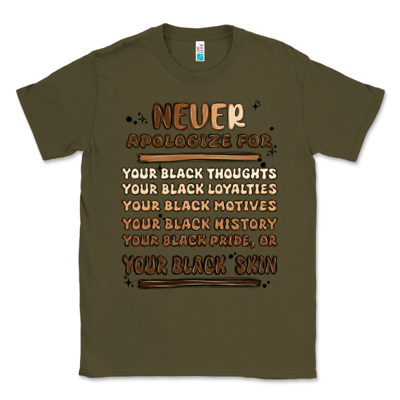 Never Apologize Classic Tee by MaliasSmallBusiness | Teevron