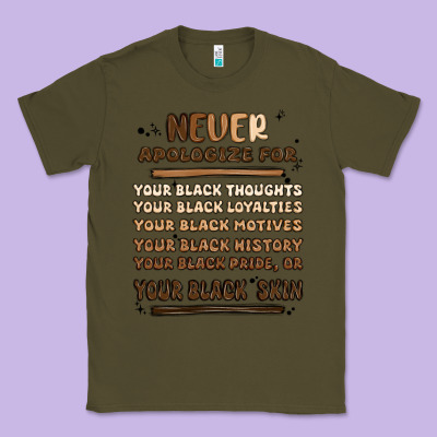 Never Apologize Classic Tee Designed By Maliassmallbusiness