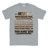 Heather Grey never apologize Classic Tee - MaliasSmallBusiness