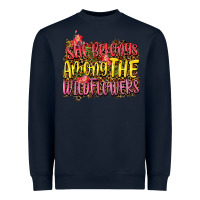 Navy she belongs among the wildflowers Heavyweight Sweatshirt - NancyCooperArtShop