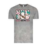 Cloud Rock easter chilling with my peeps bunny Vintage Tee - MaliasSmallBusiness