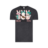 Vintage Black easter chilling with my peeps bunny Vintage Tee - MaliasSmallBusiness