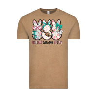 Vintage Coffee easter chilling with my peeps bunny Vintage Tee - MaliasSmallBusiness