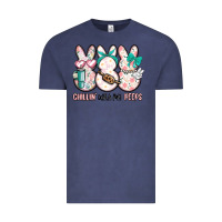 Vintage Denim easter chilling with my peeps bunny Vintage Tee - MaliasSmallBusiness