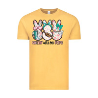 Vintage Mustard easter chilling with my peeps bunny Vintage Tee - MaliasSmallBusiness