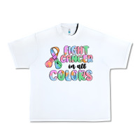 White fight cancer in all colors Urban Heavy Tee - MaliasSmallBusiness