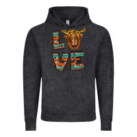 Vintage Black love highland cow Vintage Hoodie - Jasminsmagicworld