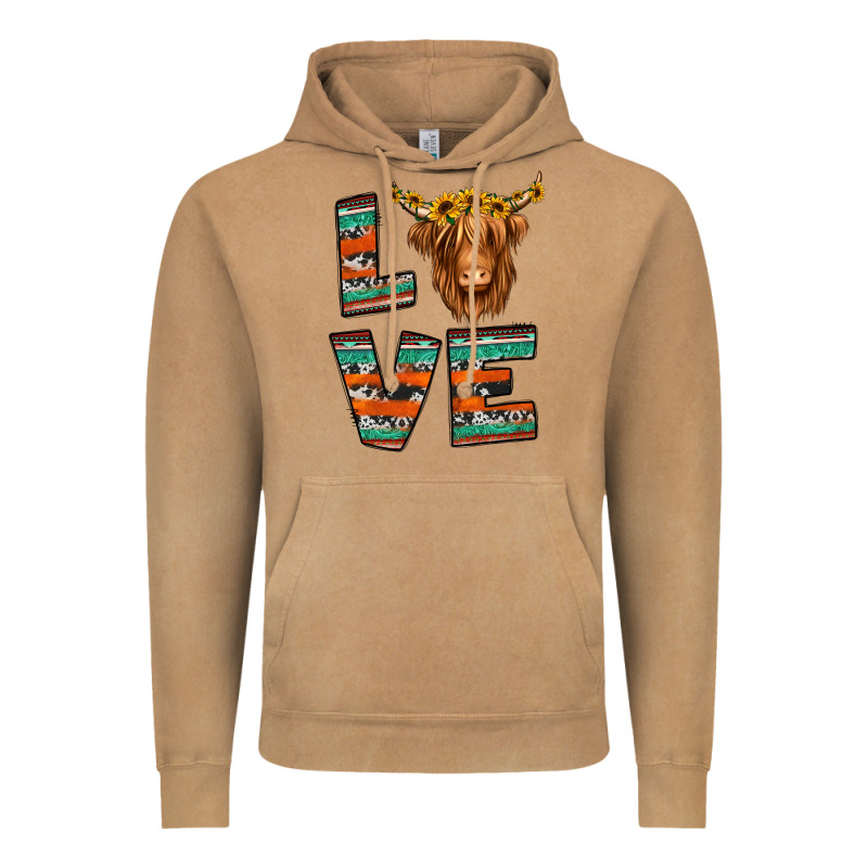 Love Highland Cow Vintage Hoodie by Jasminsmagicworld | Teevron