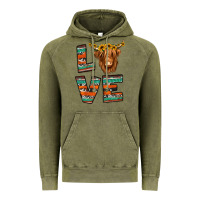 Vintage Olive love highland cow Vintage Hoodie - Jasminsmagicworld