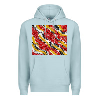 Blue Mist bandana and cowhide pattern Premium Hoodie - TumblerDesignByShophia