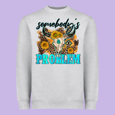 Somebodys Problem Heavyweight Sweatshirt Designed By Nancycooperartshop