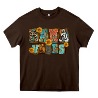 Chocolate Brown western mama vibes Heavy Core Tee - FaDigitalArtStudio