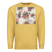 Antique Gold usa land of the free because of the brave Premium Sweatshirt - TumblerDesignByShophia