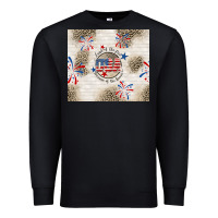Black usa land of the free because of the brave Premium Sweatshirt - TumblerDesignByShophia