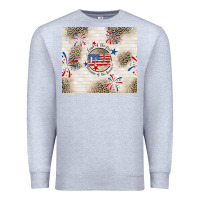 Heather Grey usa land of the free because of the brave Premium Sweatshirt - TumblerDesignByShophia
