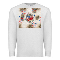 Oatmeal Heather usa land of the free because of the brave Premium Sweatshirt - TumblerDesignByShophia
