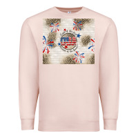 Pale Pink usa land of the free because of the brave Premium Sweatshirt - TumblerDesignByShophia