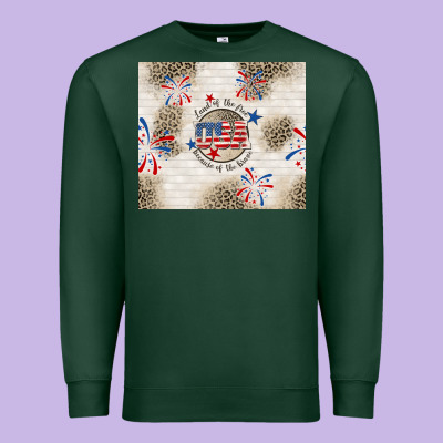 Usa Land Of The Free Because Of The Brave Premium Sweatshirt Designed By Tumblerdesignbyshophia