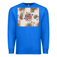 True Royal usa land of the free because of the brave Premium Sweatshirt - TumblerDesignByShophia