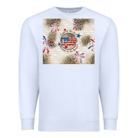 White usa land of the free because of the brave Premium Sweatshirt - TumblerDesignByShophia