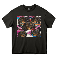 Asphalt dachshund Heavy Core Tee - BarkalooDesign
