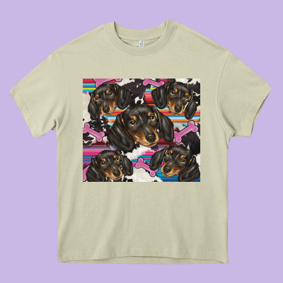 Dachshund Heavy Core Tee Designed By Barkaloodesign
