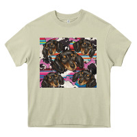 Mossy dachshund Heavy Core Tee - BarkalooDesign