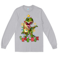 Moon Dust tree rex trex christmas dinosaur Long Sleeve Tee - MaliasSmallBusiness