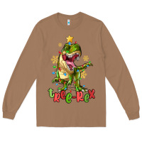 Toasted Coconut tree rex trex christmas dinosaur Long Sleeve Tee - MaliasSmallBusiness