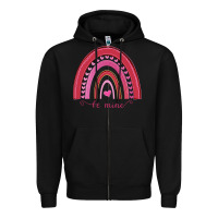 Black Valentines Day Rainbow Zipper Hoodie - Bettercallsaul