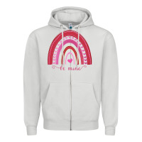 Dove Grey Valentines Day Rainbow Zipper Hoodie - Bettercallsaul