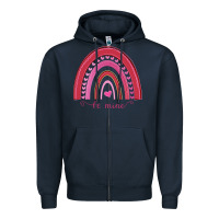 Navy Valentines Day Rainbow Zipper Hoodie - Bettercallsaul