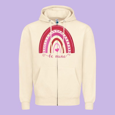 Valentines Day Rainbow Zipper Hoodie Designed By Bettercallsaul